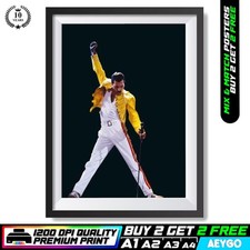FREDDIE MERCURY QUEEN Wall Art Picture Poster Print BUY 2 GET 2 FREE | A4 to A1