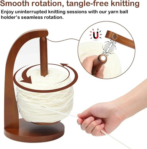 Magnetic wooden yarn - magnetic, holder