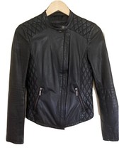 Zara Woman 100% Leather Jacket Size XS 8/10