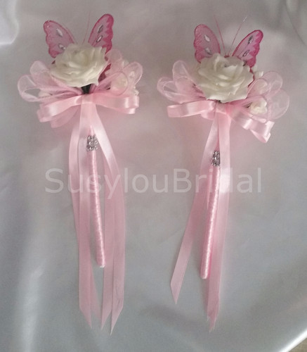 Butterfly wands pink - butterfly, wedding