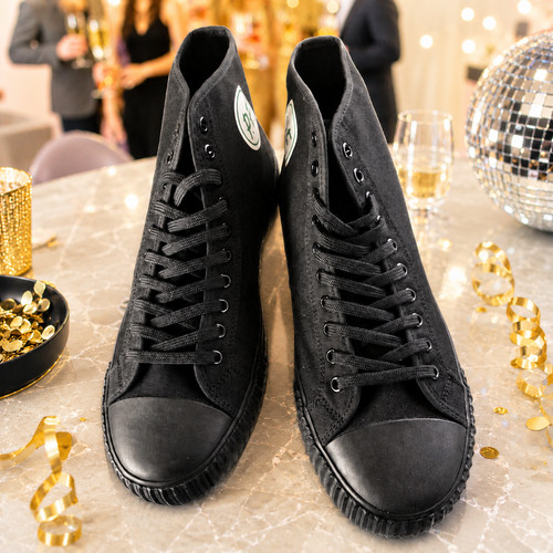 Flyers black high top - black,