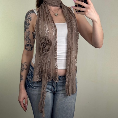 Y2k vintage scarf lace - vintage,