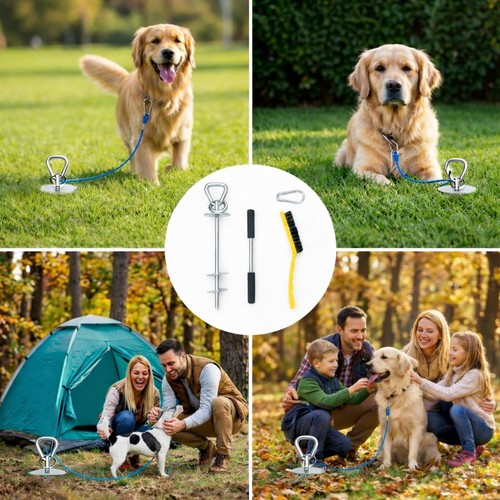 Ground anchor dog - anchor, stake