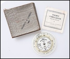 Antique Negretti & Zambra Pocket Weather Forecaster Barometer