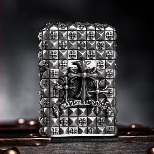 Zippo silver heavy armor - silver,