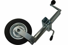 Round 48mm Jockey Wheel Bracket Stand Wind Up Trailer Caravan Heavy Duty 150kg