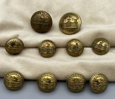 Vintage Royal Inniskilling Fusiliers Brass Buttons Set Gaunt Firmin London