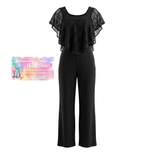 Cato black lace flutter - black, sleeve