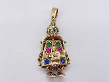 Vintage 9ct Gold Hallmarked Moveable Clown Pendant. Goldmine Jewellers.