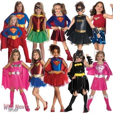 Girls Superhero Fancy Dress Costume Kids