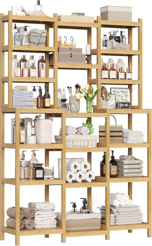 Bamboo storage shelf - shelf, 7-tier