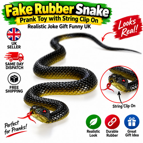 Fake rubber snake prank toy - snake,
