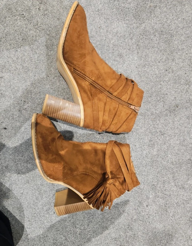 Size brown suede block - 6,,