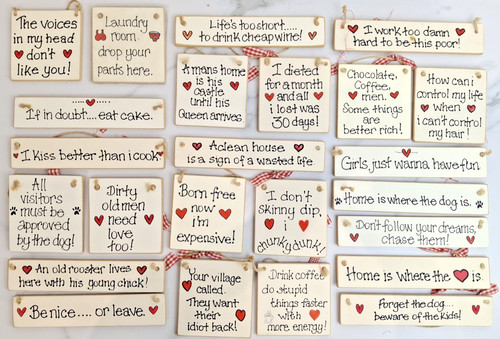 Wooden plaques novelty comedy - wooden,