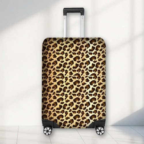 Leopard print luggage cover - print,