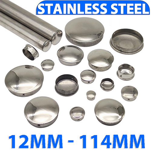 Round stainless steel end cap - steel,