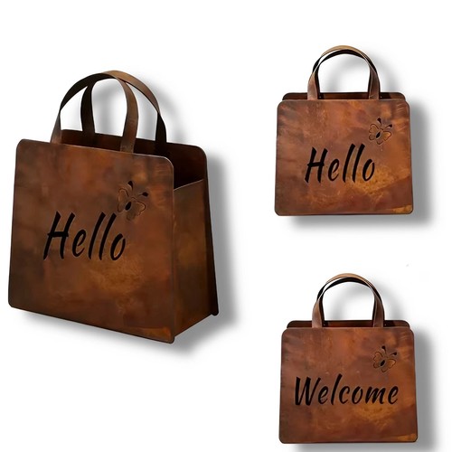 Rustic wrought iron handbag - rustic,