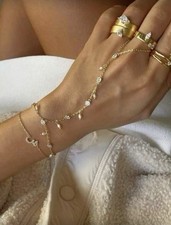 Gold Hand Chain Bracelet with