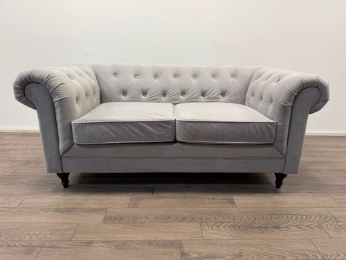 Chesterfield light grey velvet - light,