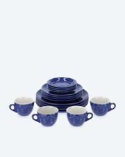 Crockery Set 16tlg. Plate Mug Saucer Dinner Plate Ceramic for 4 Person