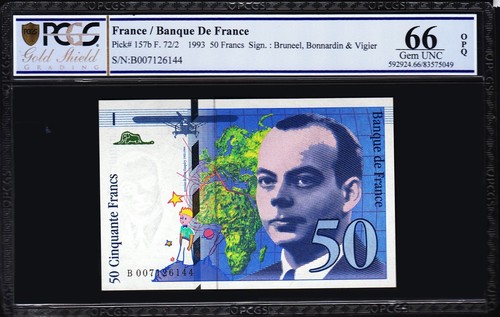 France francs 1993 pcgs 66 - francs,