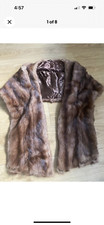 VINTAGE BROWN MINK STOLE COLLAR SCARF