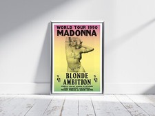 Madonna Blonde Ambition World Tour 1990 - Concert  Poster Print - A5 A4 A3 #210