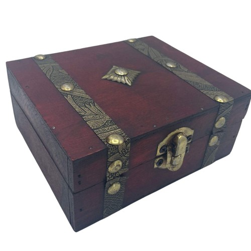 Square tea chest tan - -,