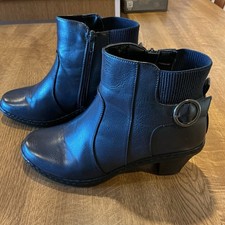 Navy Cushion-Walk Ankle Boots