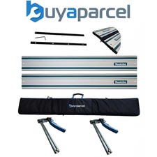 2x Makita 1.5m Guide Rails DSP600 Plunge Saw + Quick Release Clamps + Bag + Fix