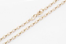 Italian Made 9ct Yellow Gold Oval Belcher Chain Necklace Width 2.2mm, 16-24 Inch