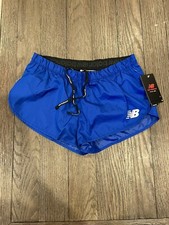 Womens new balance blue Lined Running Shorts New $35 Race Shorts S
