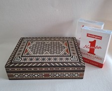 Vintage Inlaid Wooden Playing