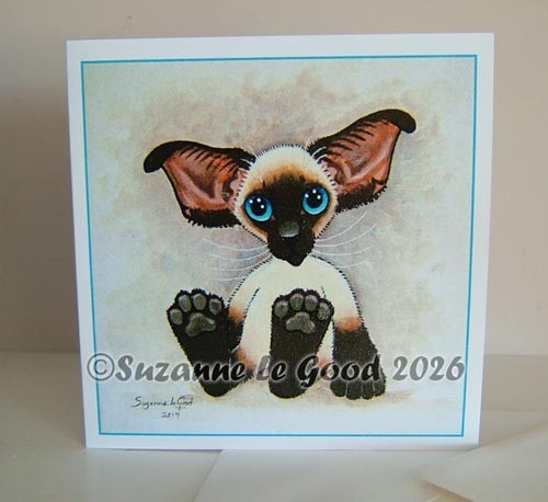 Siamese cat kitten painting - siamese,