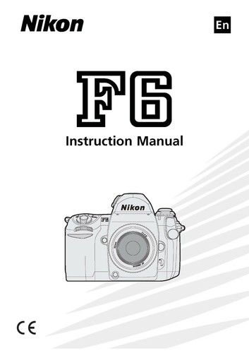 Nikon digital slr camera - slr, f6