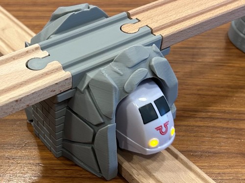 Train track tunnel - train,