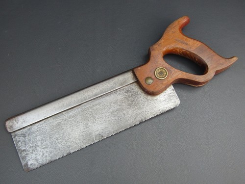 Vintage steel backed tenon - steel,