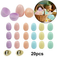 20Pcs Filler Eggs Golden Egg Easter Hunt Plastic Filler Easter Egg Fillable Gift