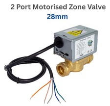 2 Port Motorized Valve 28mm Replaces Honeywell 2 Port Motorised Zone Valve V4043