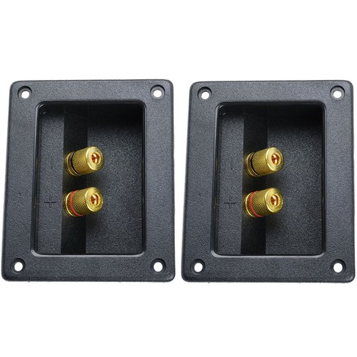 2pcs black speaker box - black,