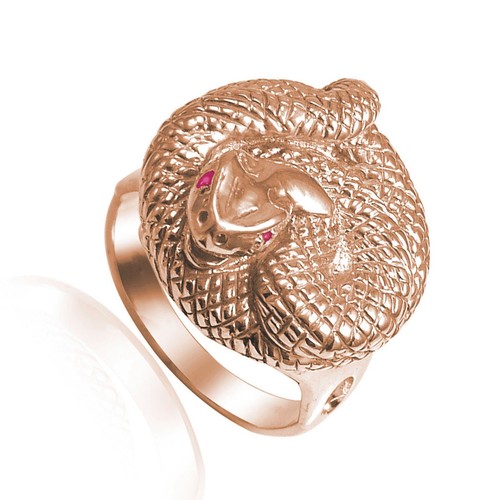 14k gold snake ruby eye - 14k,
