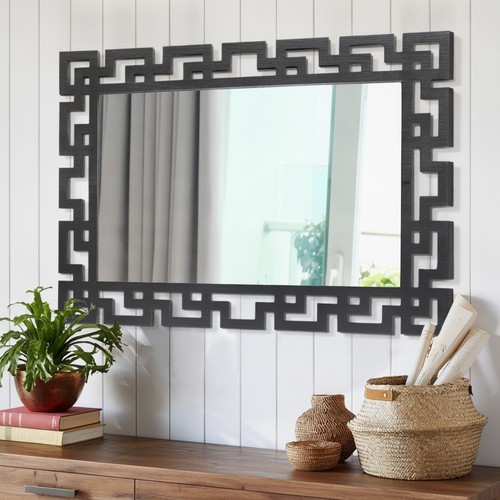 Wall decor mirror - rustic, wood