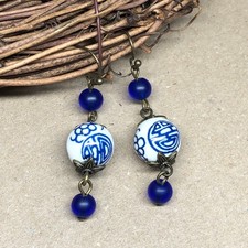 Handmade cobalt blue glass and