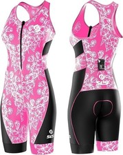 SLS3 Pro Womens Triathlon Suit Sleeveless Premium Tri Suit (Medium)