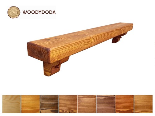 Solid pine beam - mantle, piece