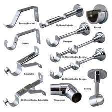 Chrome Curtain Pole Rod