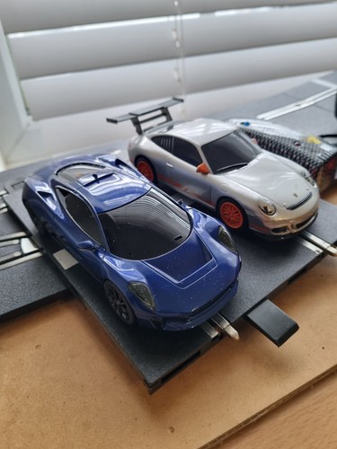Scalextric silver porsche - silver,