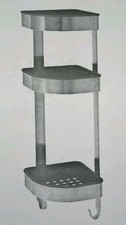 Ikea BROGRUND Shower Rack Caddy Steel 3 Tier Bathroom Corner Wall Shelf GRUNDTAL