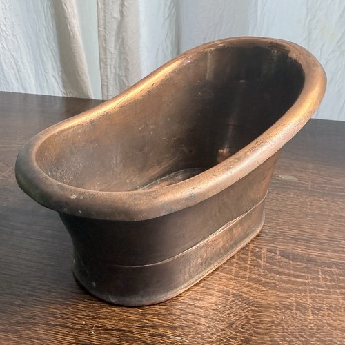Vintage solid copper bathtub - copper,