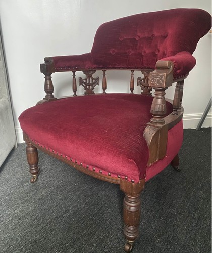 19th century red velvet - 19th,
